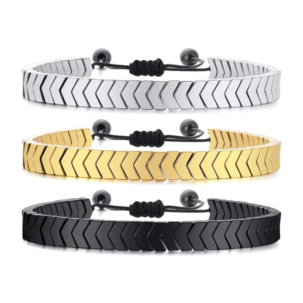 1 Pc Men's Bracelet (Black)