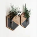 2 Pcs MDF Wood Planters - Stylish Greenery Accents for Your Home