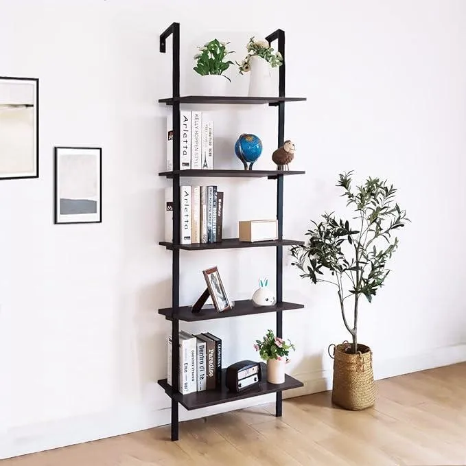 5 Layer Book Shelves Rack (Black)