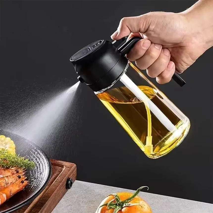 2 In 1 Oil Spray Bottle (Black)