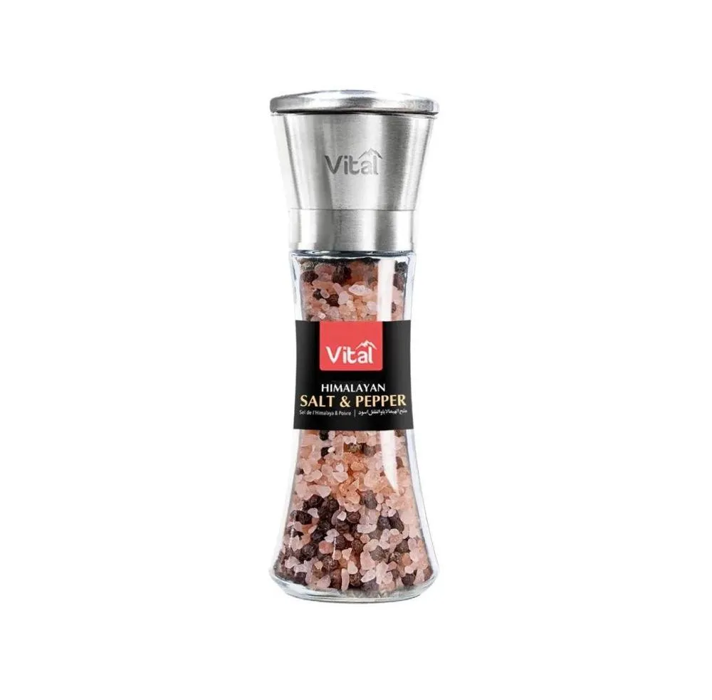 Himalayan Pink Salt & Black Pepper Grinder