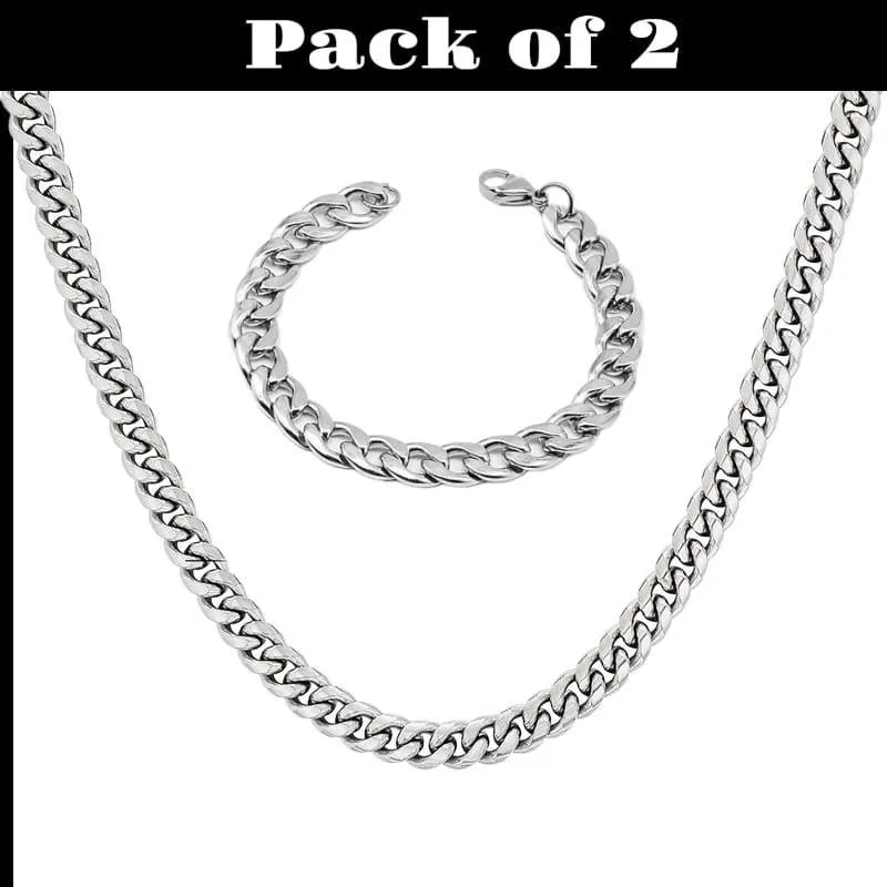 Men's Chain And Bracelet Set