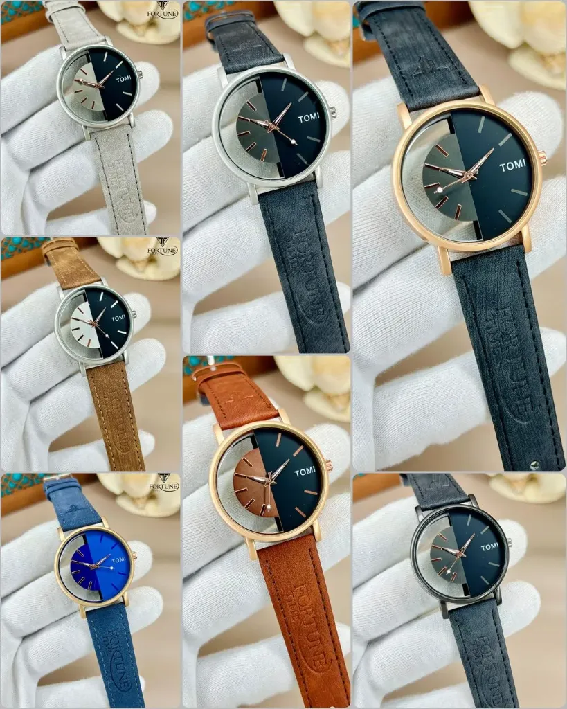 Fancy Strap Watch - Luxury Wristwatch Strap Quartz Watch - Random Multicolor -Without Box