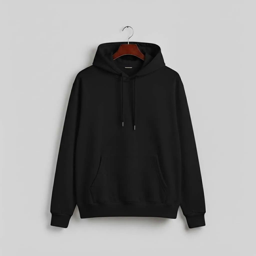 Men's Fleece Plain Hoodie