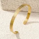 1 Pc Ayat-ul-Kursi Design Gold Plated Kara Bangle